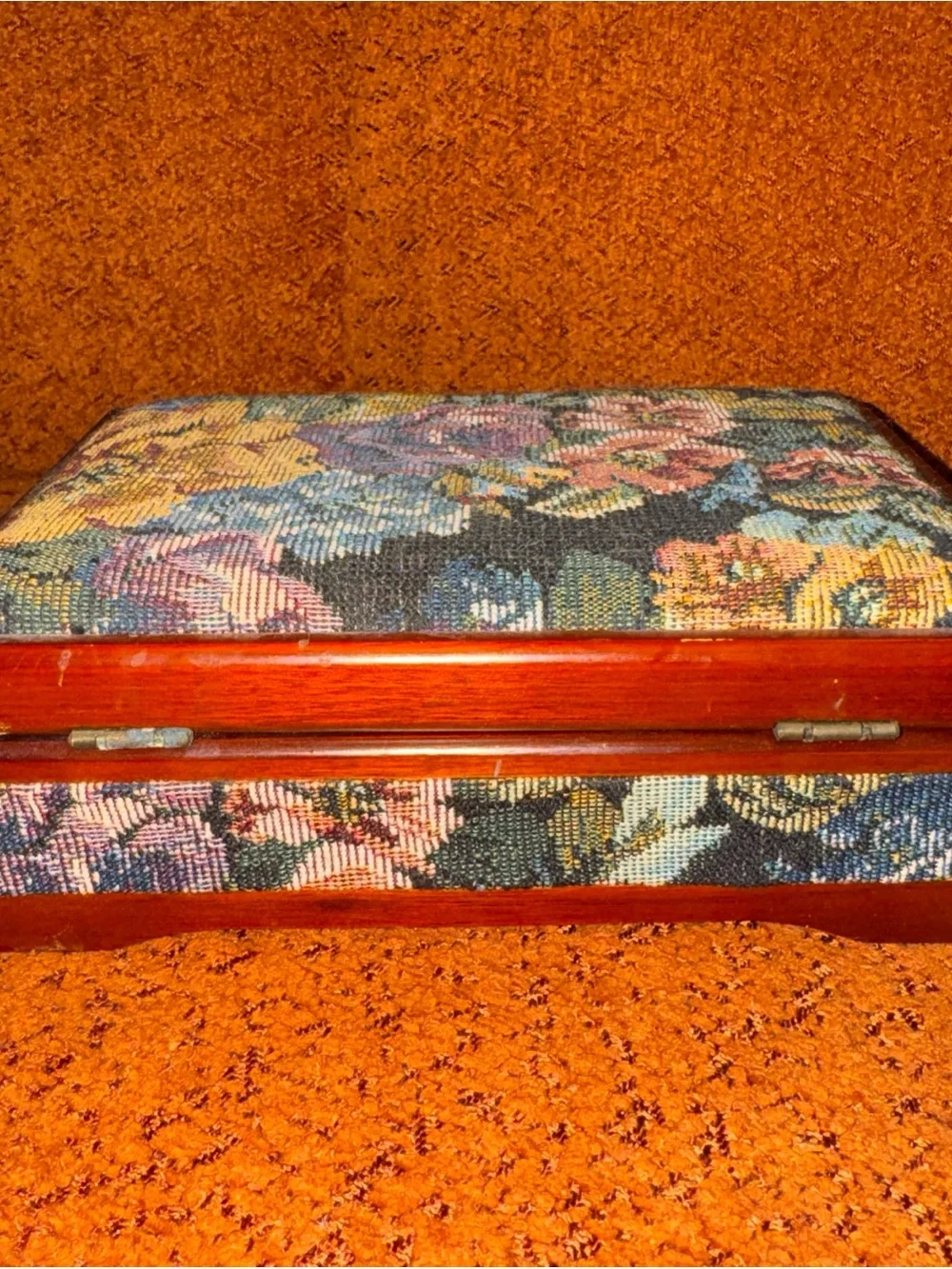 Floral Tapestry Jewelry Organizer Box in Multicolor